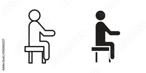 Resting icon vector illustration on a transparent background.