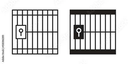 Prison icon vector illustration on a transparent background.