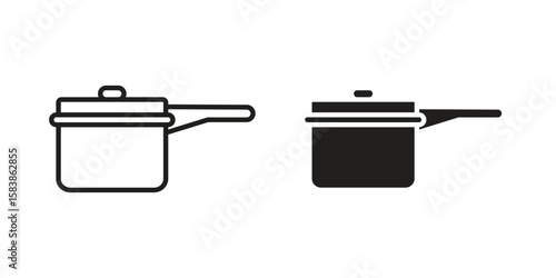 pressure cooker icon vector illustration on a transparent background.