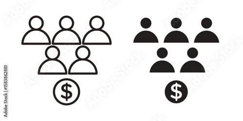 Ponzi scheme icon vector illustration on a transparent background.