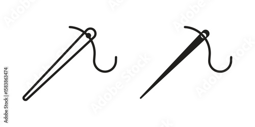 Needle icon vector illustration on a transparent background.