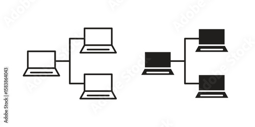 Local network icon vector illustration on a transparent background.