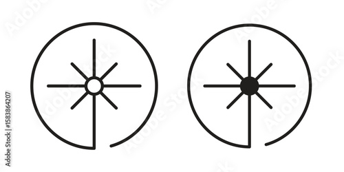 Free Download Laser beam icon vector illustration on a transparent background. - GFXLoad