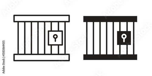 Jail icon vector illustration on a transparent background.