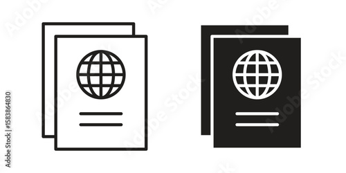 Immigration icon vector illustration on a transparent background.