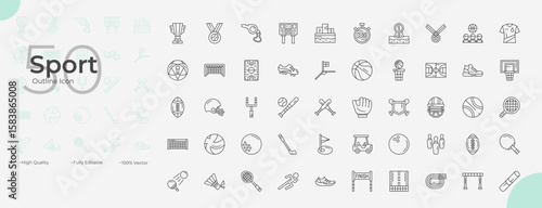 Sport Line Editable Icons set. Vector illustration in modern thin line style of sport icons: sport, game, competition, etc