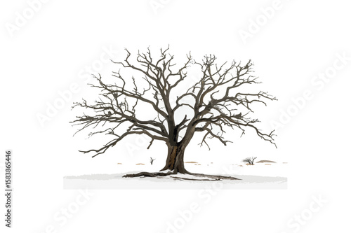 Killing tree on white background.01