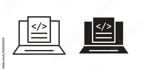 Front end icon vector illustration on a transparent background.