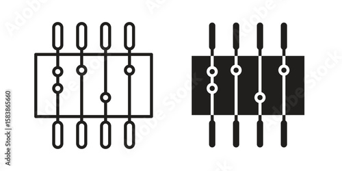 Foosball icon vector illustration on a transparent background.