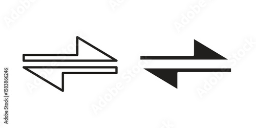 Double arrow icon vector illustration on a transparent background.