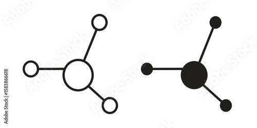 Decentralized icon vector illustration on a transparent background.
