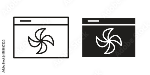 Принти на полотні Convection turbofan stove icon vector illustration on a transparent background