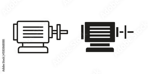 Car alternator icon vector illustration on a transparent background.