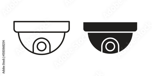 CCTV icon vector illustration on a transparent background.