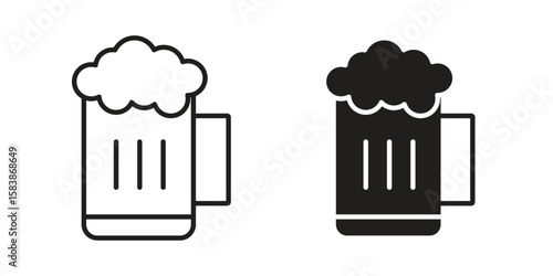 Beer icon vector illustration on a transparent background.