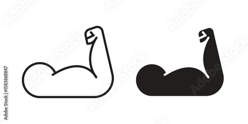 Arm icon vector illustration on a transparent background.