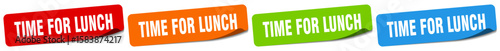 time for lunch sticker. time for lunch sticker set on white background