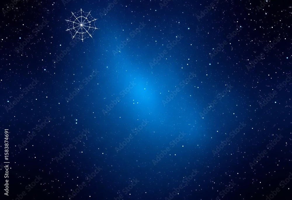 Naklejka premium Dark blue night sky, sparkling stars, magical, celestial wedding invitation vector background, wedding, artwork