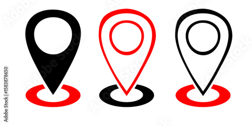 Geo tag vector icon. Geotag marker, place position symbol, gps pointer sign