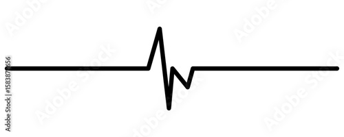 Heart beat line vector icon. Heartbeat medical sign, ecg or ekg symbol, electrocardiogram test