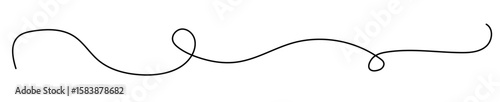 Hand drawn line loop vector illustration. Scribble abstract doodle line
