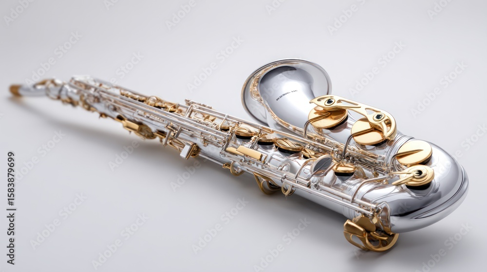 Fototapeta premium Polished saxophone instrument