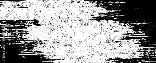 Black and white grunge. Distress overlay texture. Abstract surface dust and rough dirty wall background concept. Worn, torn, weathered effect. Vector illustration, eps 10