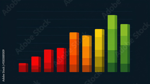 Data growth graph analysis business insights digital environment visual representation strategic planning