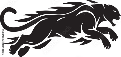 Leaping Puma Silhouette