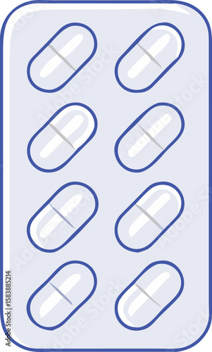 Blister Pack of Pills Healthcare Medication for Wellness and Healing