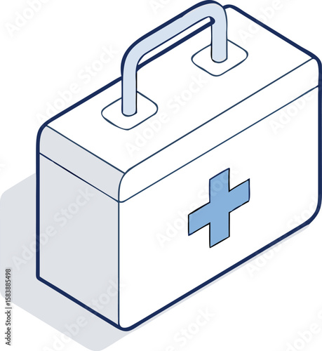 First Aid Kit Illustration Ready for Emergency Situations and Health Needs