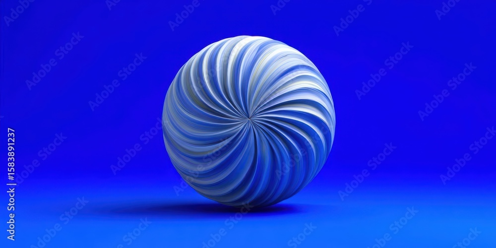 Fototapeta premium 3D Abstract Pattern Sphere on Blue Background