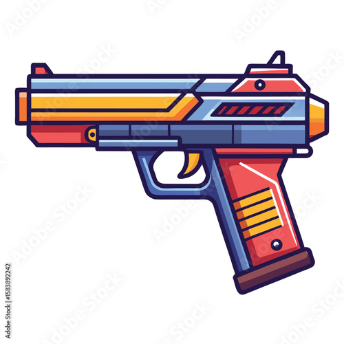Stylish Vector Illustration A Cartoon Blaster for Intergalactic Adventures and Creative Designs