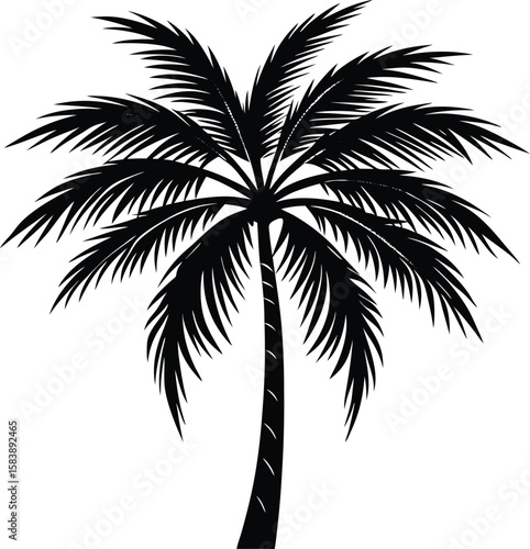 Coconut tree t shirt design silhouette and vector Simple and elegant coconut outline for tees