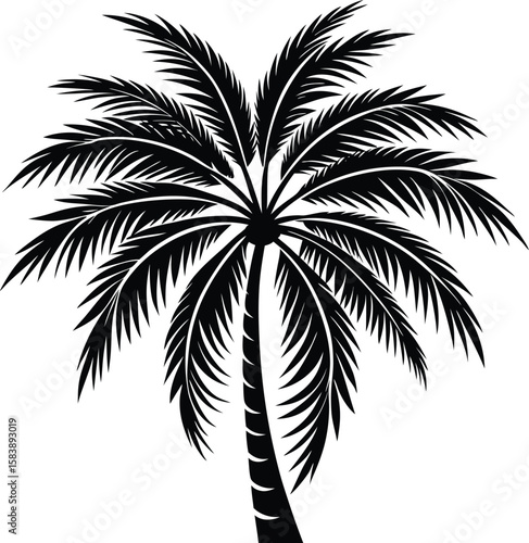 Coconut tree t shirt design silhouette and vector Editable vector art for summer-themed clothing