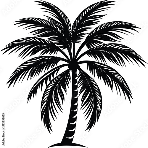 Coconut tree t shirt design silhouette and vector Minimalist coconut tree design for eco fashion