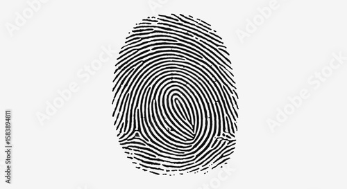 Vintage ink sketch human fingerprint – hand drawn black and white illustration doodle vector, engraving svg