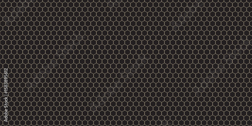 Dark, seamless carbon fiber mesh with a metallic grid pattern and industrial texture