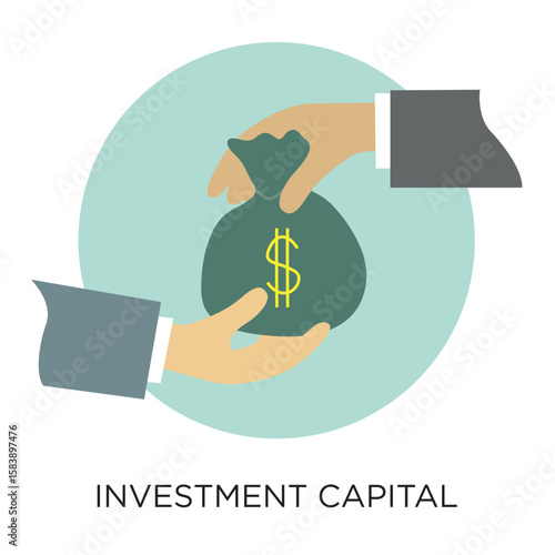 Vector Illustration of Capital Investment and ROI Strategy
