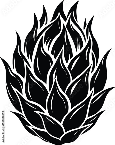 Dragonfruit t shirt design silhouette and vector High-quality silhouette ideal for merch makers