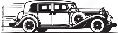 Vintage automobile in motion vintage car classic car