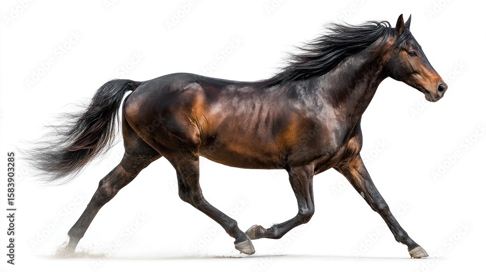 Fototapeta premium Horse in motion, side profile