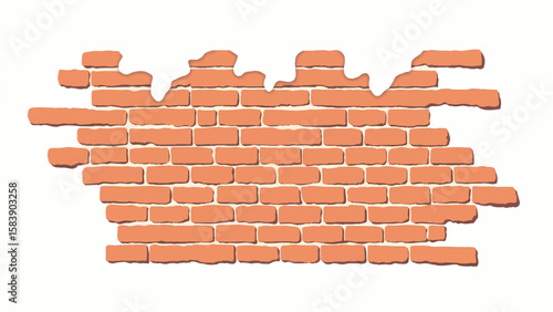Brick wall background. Seamless Brick wall pattern. Brick wall texture. Vector illustration.