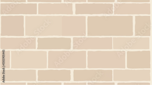 Seamless Beige Brick Wall Texture for Design and Construction Projects. 
