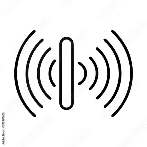 Sound wave icon with multiple voices representing unity and connection  