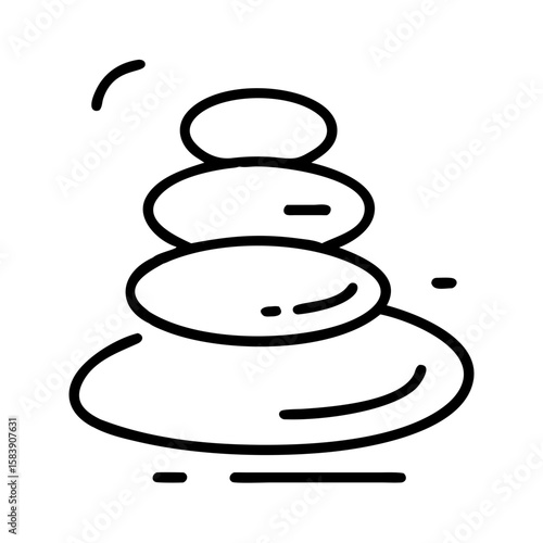 Stacked stones in balance representing harmony and stability  
