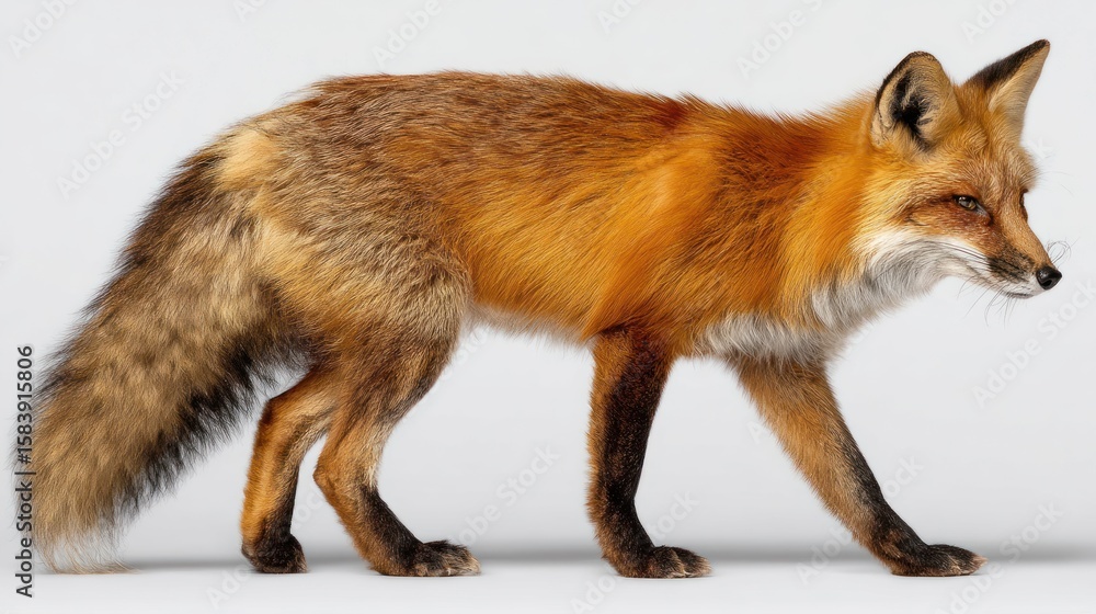 Fototapeta premium Profile view of a red fox