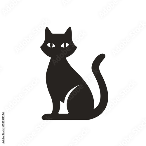 Wallpaper Mural vector black cat clipart on white background Torontodigital.ca