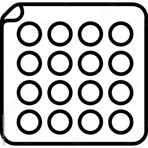 Macaron baking mat outline icon vector