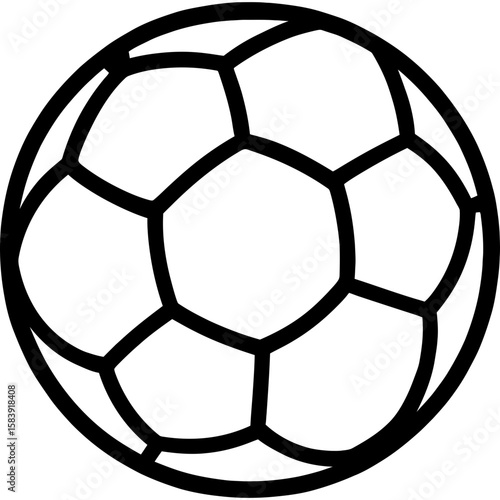 Handball outline icon vector